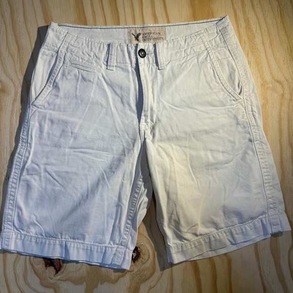 American Eagle Outfitters Other - American Eagle Men's Classic Length Chino Shorts White Cotton Summer Bottoms 30